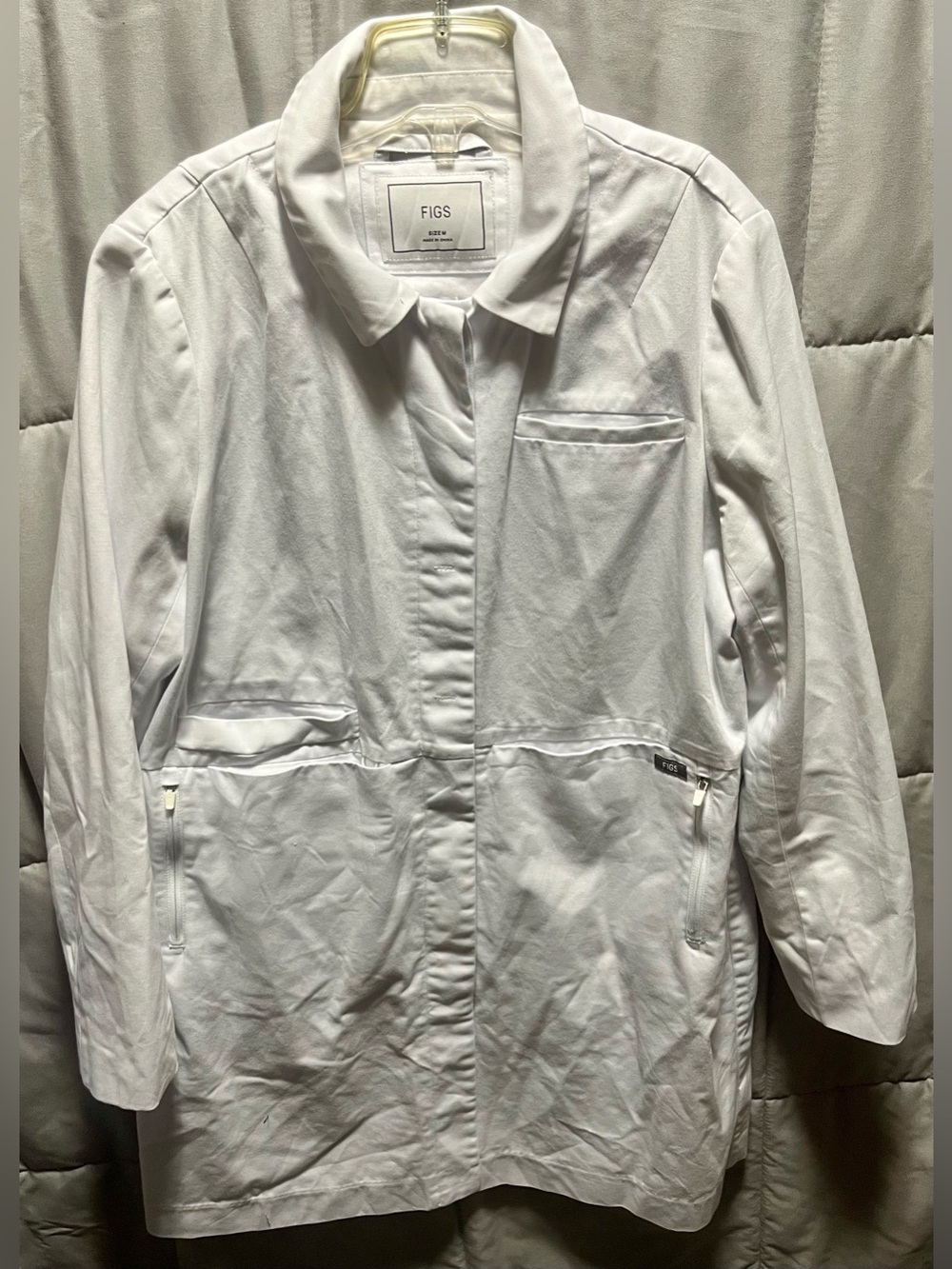 Figs Size M Medium Tala Modern Lab Coat White